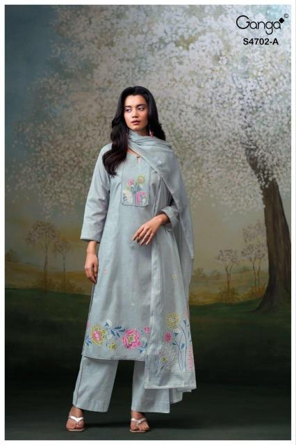 Ganga garvika 4702 ladies dress materials wholesale near me